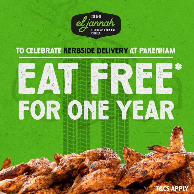 Eat Free for 1 Year at El Jannah Pakenham