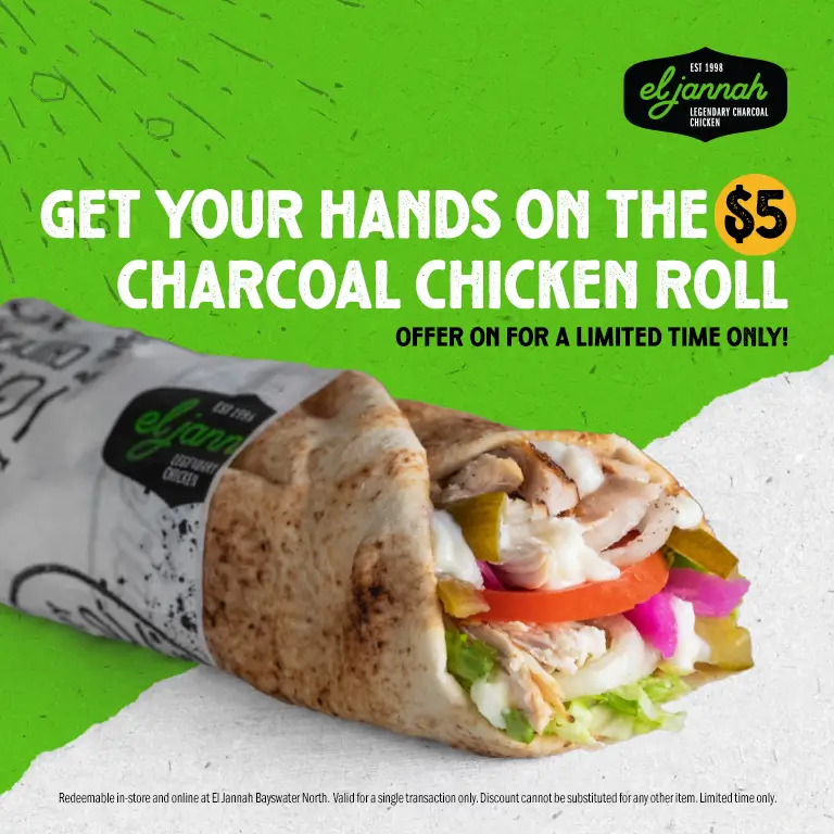 Bayswater North - $5 Charcoal Chicken Roll