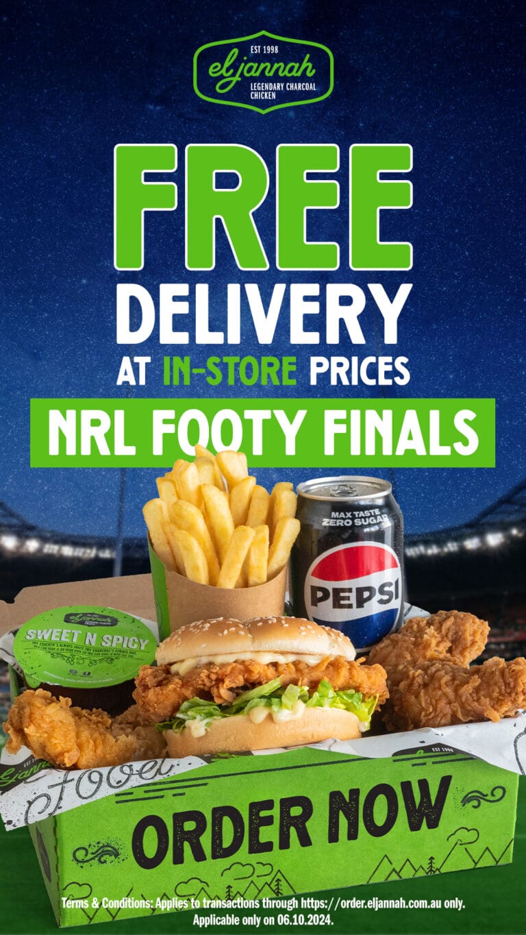 Free Delivery at El Jannah for NRL Grand Final: Only Available 6th of October, 2024