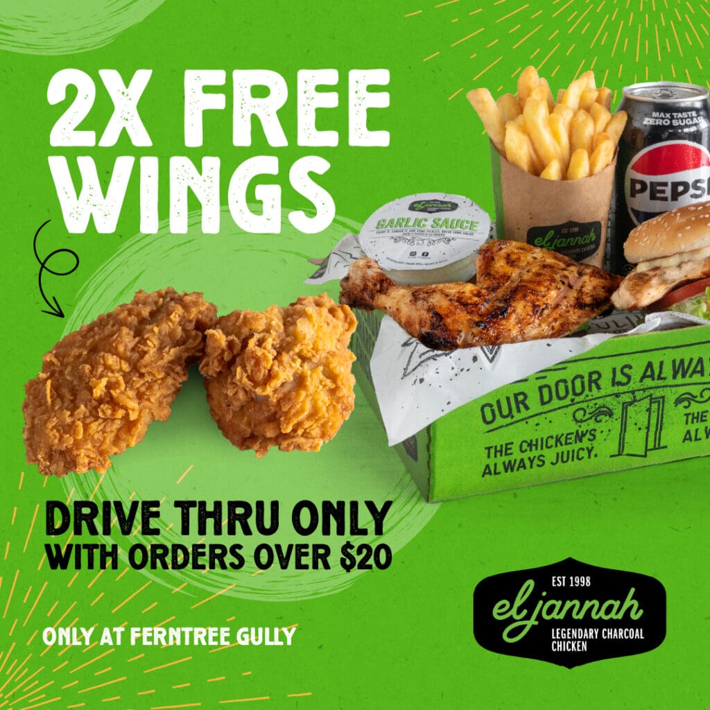 El Jannah Ferntree Gully Giving you FREE WINGS