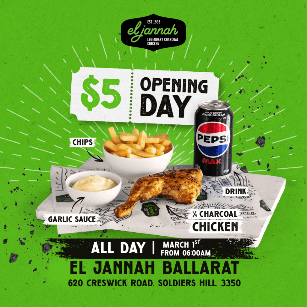 El Jannah Ballarat $5 Chicken Grand Opening Day