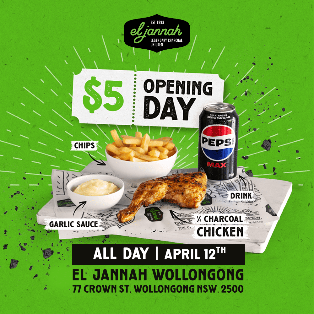 El Jannah Wollongong $5 Chicken Grand Opening Day