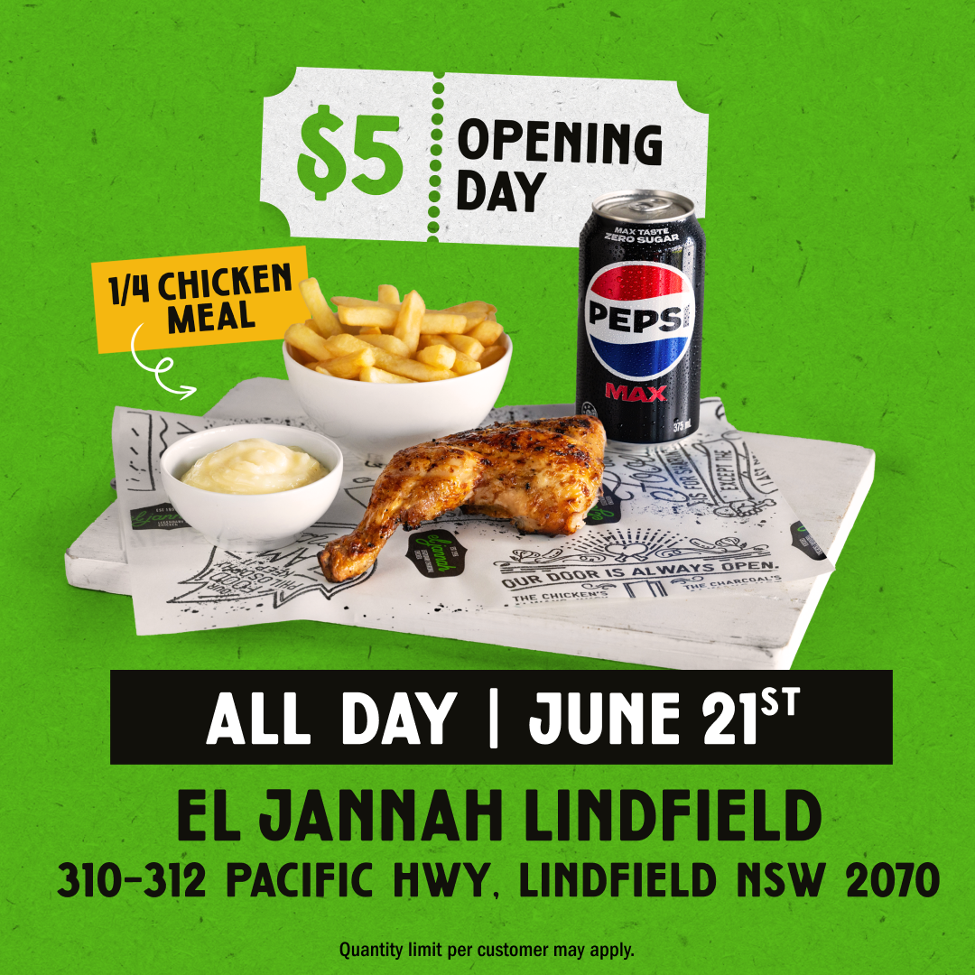 El Jannah Lindfield $5 Chicken Grand Opening Day