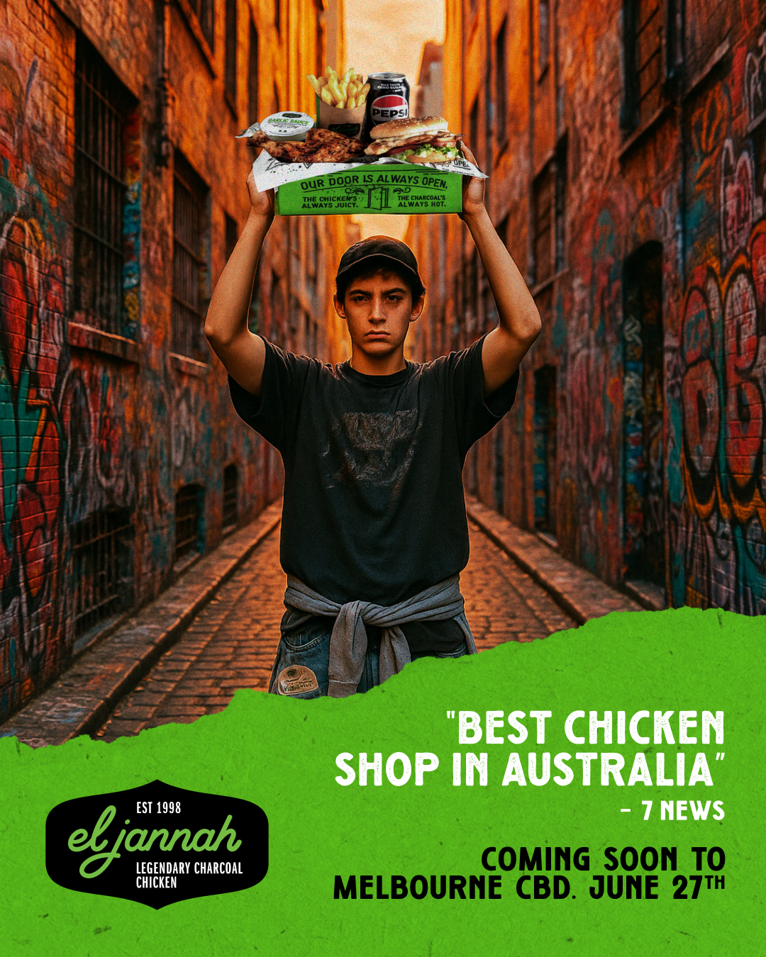El Jannah Melbourne CBD $5 Chicken Grand Opening Day