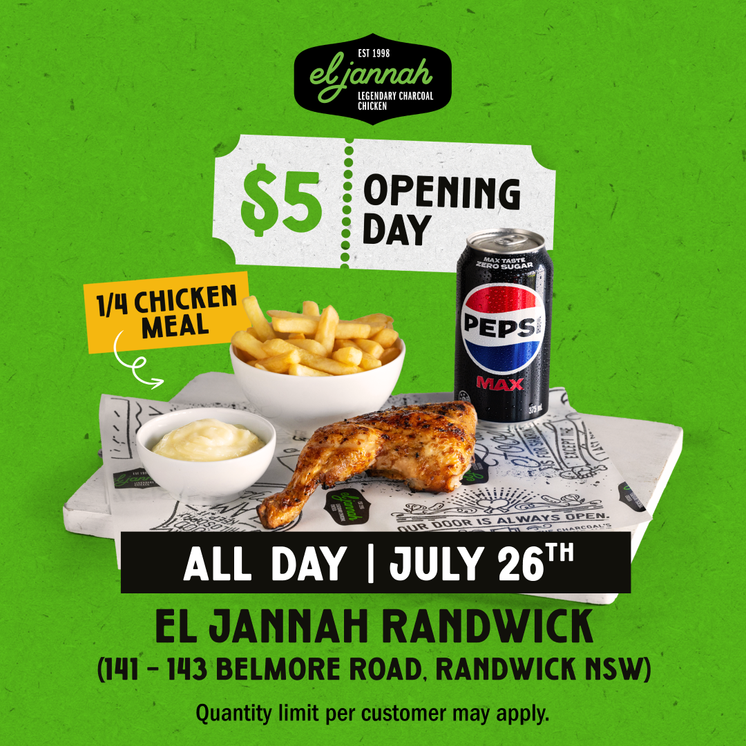 El Jannah Randwick $5 Chicken Grand Opening Day