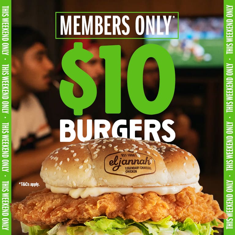 $10 Burgers Members Only