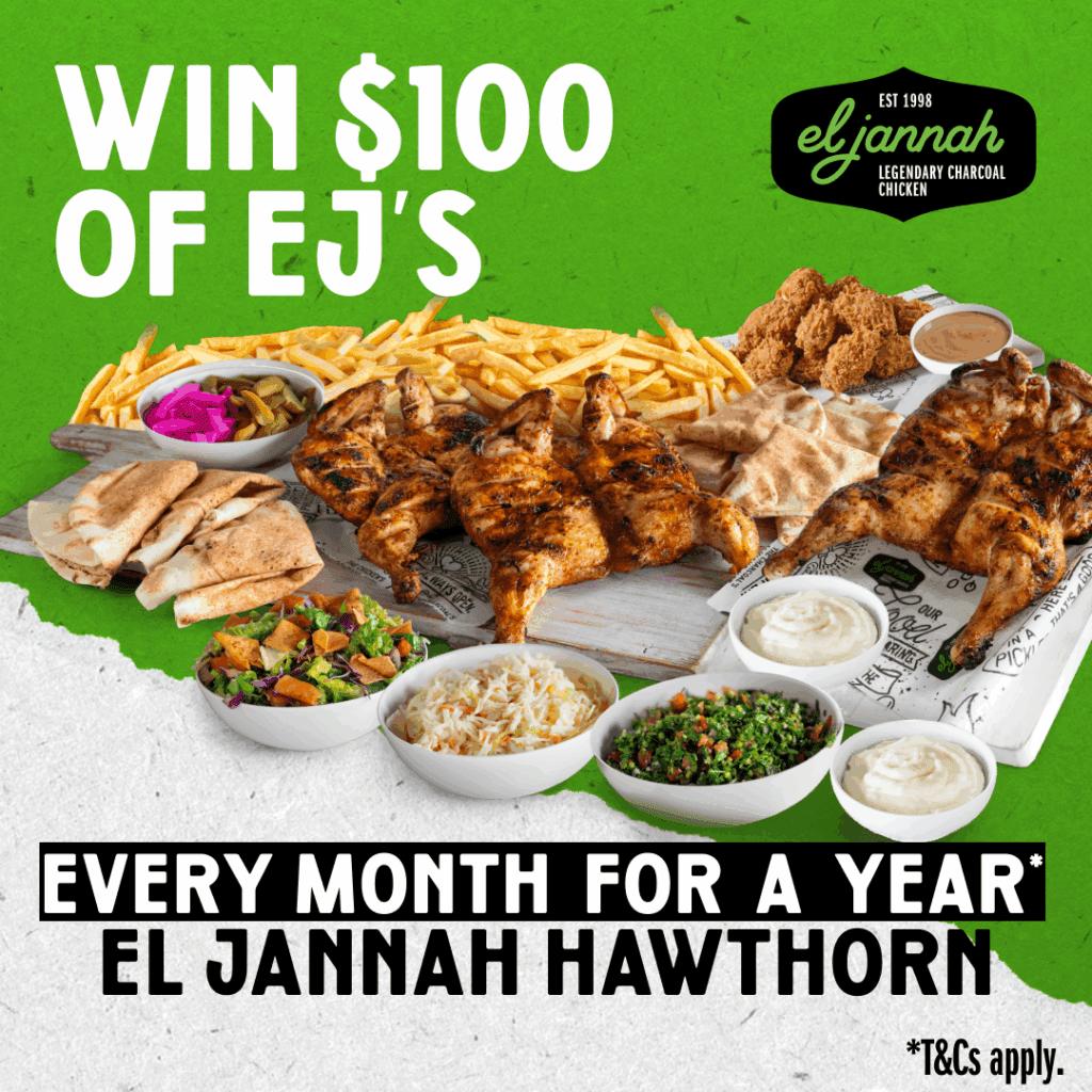 Win a $100 of EJs every month for a year at Hawthorn