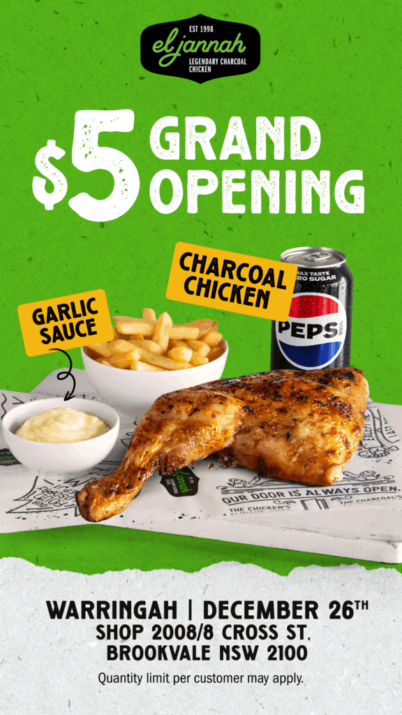 Get ready, Warringah — El Jannah opens December 26!